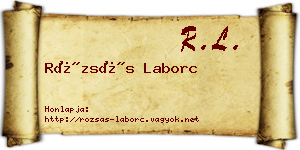 Rózsás Laborc névjegykártya